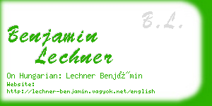 benjamin lechner business card